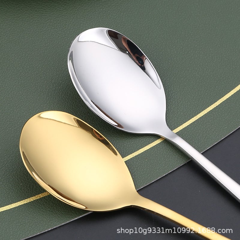 304 Stainless Steel Spoon Korean-Style Spoon And Fork Six-Piece Cutlery Set Paper Box Gift Set Simple Gift Box Daily Use - Image 4