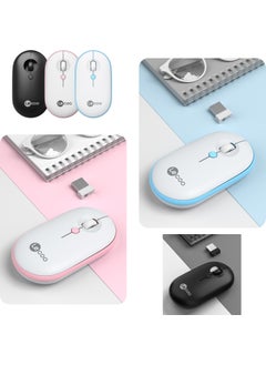 lecoo WS212 Wireless 1600DPI 4-Button Optical Mouse White & Blue  - Image 5