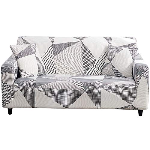 HOOBUY Printed Sofa Cover Stretch Couch Covers Sofa Slipcovers for 2 Cushion Couch and Loveseat with Two Free Pillow Case 02#(2 Seater/Loveseat) - Image 1