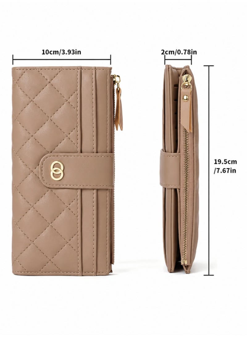 Womens Wallet Slim Rfid Blocking Bifold Leather Credit Card Wallets for Women Clutch with Zipper Coin Pocket - Image 5