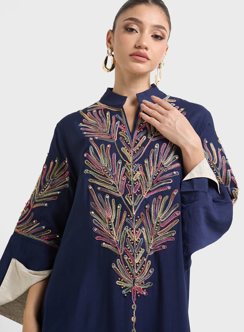 Khizana Embroidered Jalabiya