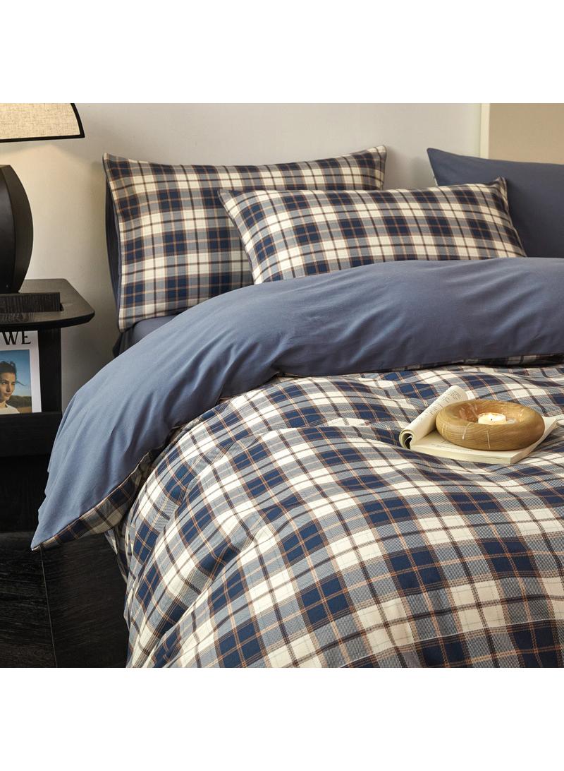 4 Pieces Cotton Comforter Sets Fits 1.5M /1.8M Double Size Bed Housewarming gift Birthday Gift - Image 1