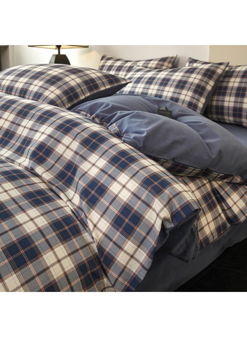 4 Pieces Cotton Comforter Sets Fits 1.5M /1.8M Double Size Bed Housewarming gift Birthday Gift - Image 4