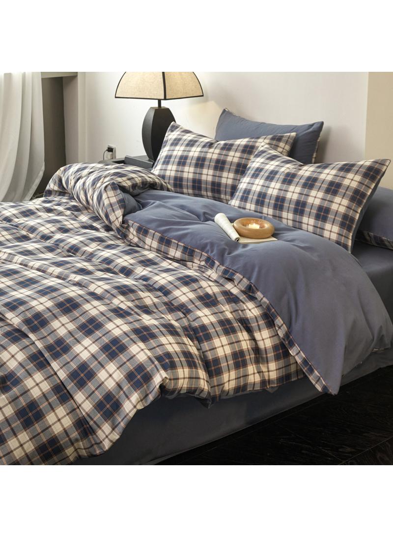 4 Pieces Cotton Comforter Sets Fits 1.5M /1.8M Double Size Bed Housewarming gift Birthday Gift - Image 5