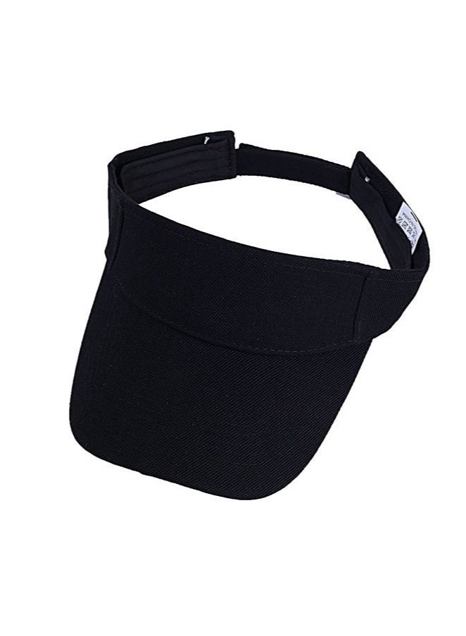Sport Sun Visor Hats, Adjustable Lightweight Outdoor Sports Empty Top Baseball Cap, UV Protection Cap for Cycling Running Tennis Golf & All Sports (Black) - Image 4
