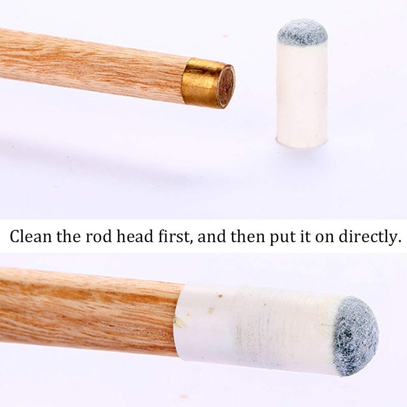 Pengxiaomei 40pcs Slip On Pool Cue Tips Replacement Billiard Cue Tips 4 Sizes Slip-On Cue Tip(9mm/10mm/12mm/13mm, Each Size 10pcs) - Image 4