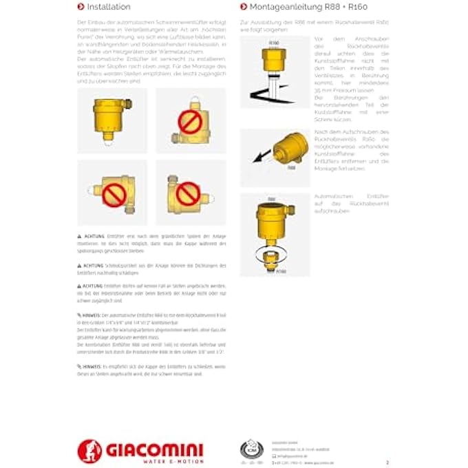 R88/1 AUTOMATIC BLEEDER R88/1 1/2 INCH WITHOUT CHROME/CHROME - Image 3