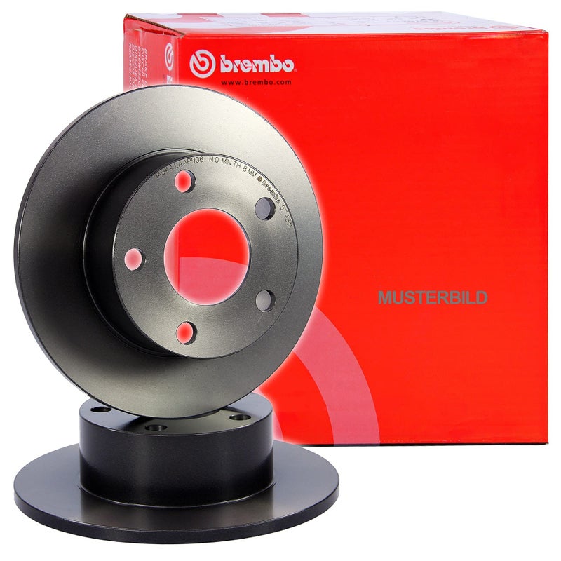 Brembo 08.7165.11 UV Coated solid Rear Brake Rotor AUDI/SEAT/SKODA/SKODA (SVW)/VW/VW (FAW)/VW (SVW)/ZHONGHUA (BRILLIANCE) OE# 1J0615601N - Image 3