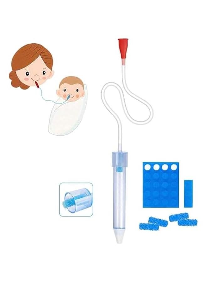 هوكور شفاطة انف للاطفال من تراسل مع 24 فلتر لاحتقان الانف للاطفال الصغار، انبوب شفط للرضع، منظف انف يمكن استخدامه كهدية لحفل استقبال المولود الجديد - Image 1