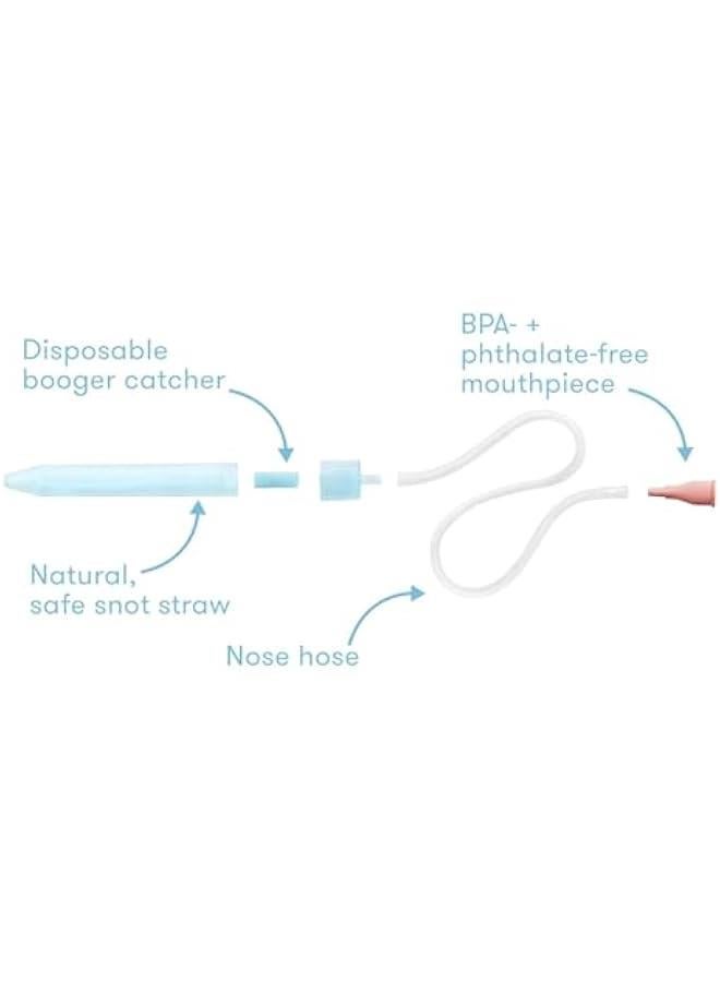 هوكور شفاطة انف للاطفال من تراسل مع 24 فلتر لاحتقان الانف للاطفال الصغار، انبوب شفط للرضع، منظف انف يمكن استخدامه كهدية لحفل استقبال المولود الجديد - Image 2