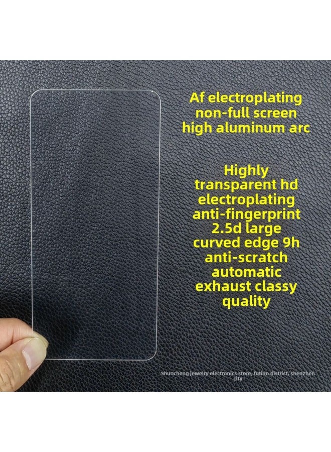 For Red Rice K70 Supreme Thick Glue To White Edge Full Screen Transparent Tempered Film Red Rice Turbo3 K70E K60-Color:AF Electroplating, Non-full Screen, High Aluminum Arc-Dimensions:Redmi Turbo 3/ Turbo4/ Redmi K70 Extreme/ (redmi K80/k80pro Does Not Unlock)  - Image 1