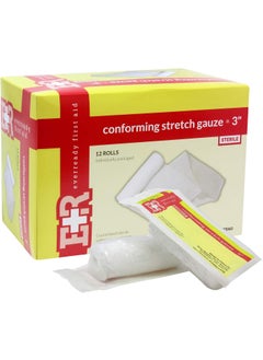 Ever Ready First Aid Ever Ready First Aid Sterile Conforming Gauze Roll Bandage - Box of 12-3 inch 