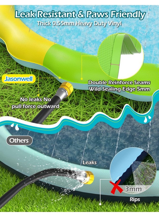 Jasonwell Splash Pad Sprinkler For Kids Splash Play Mat Outdoor Water Toys Inflatable Splash Pad Baby Toddler Pool Boys Girls Children Outside Backyard Dog Sprinkler Pool Age 1 2 3 4 5 6 7 8 9 L - Image 2