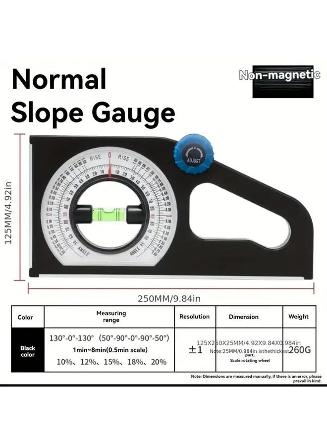 مقياس الميل متعدد الوظائف غير المغناطيسي، مقياس الزوايا الثقيل من 0 إلى 90 درجة - Image 1