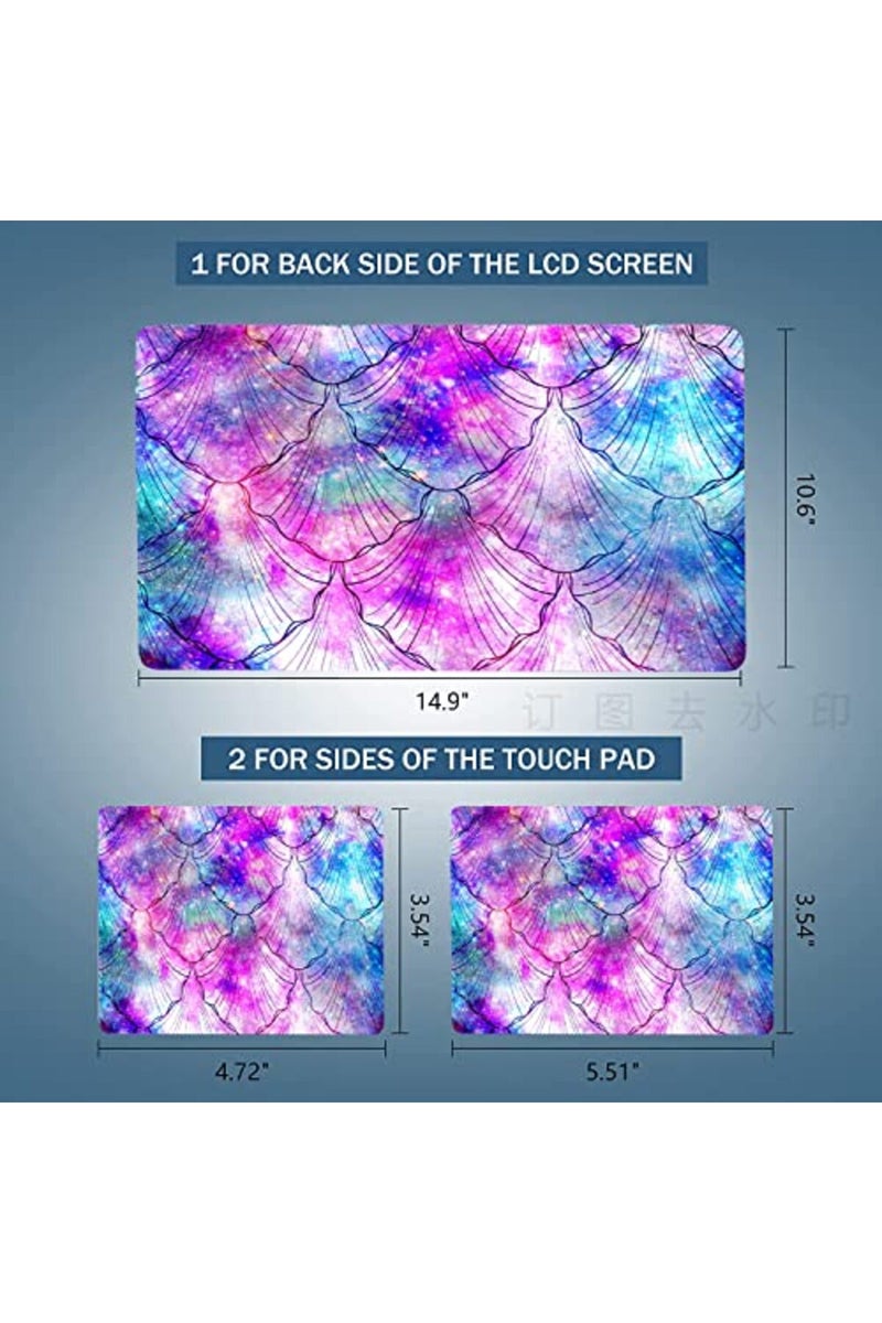 AORTDES 15 15.4 15.6 Inches Laptop Skin Sticker Personalized 12.1 13 13.3 14 Inches Universal Netbook Skin Sticker Reusable Notebook PC Art Protector (Colorful Shell) - Image 3