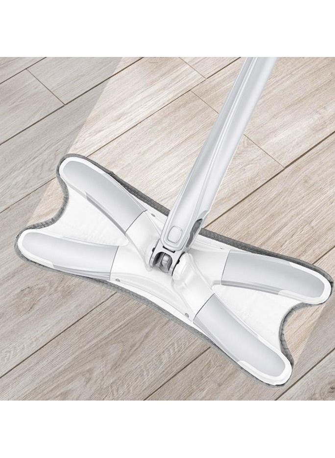 DubaiGallery X-Type Floor Mop 360° Rotatable Hand Wash Free Flat Mop Home Lazy Mop with Reusable Microfiber Mat for Floor Cleaning  - Image 3