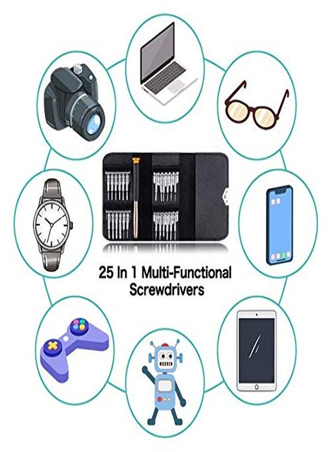 Storin 25 in 1 Precision Screwdriver Set Multi Pocket Repair Tool Kit for Mobiles, Laptops, Electronics - Image 5