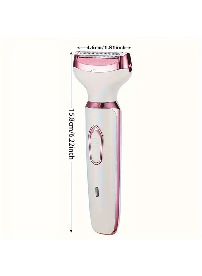نسخة مطوّرة بيضاء-وردية – ماكينة إزالة الشعر الكهربائية النسائية متعددة الوظائف مع ماكينة تشذيب البكيني، شحن عبر USB، مناسبة للساقين والذراعين وتحت الإبط، محمولة وسهلة التنظيف، هدية مثالية للعطلات أو المناسبات. - Image 4