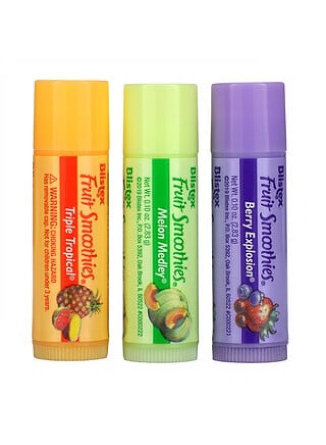 Blistex Lip Moisturizer Fruit Smoothies 3 Sticks .10 oz 2.83 g Each - Image 2