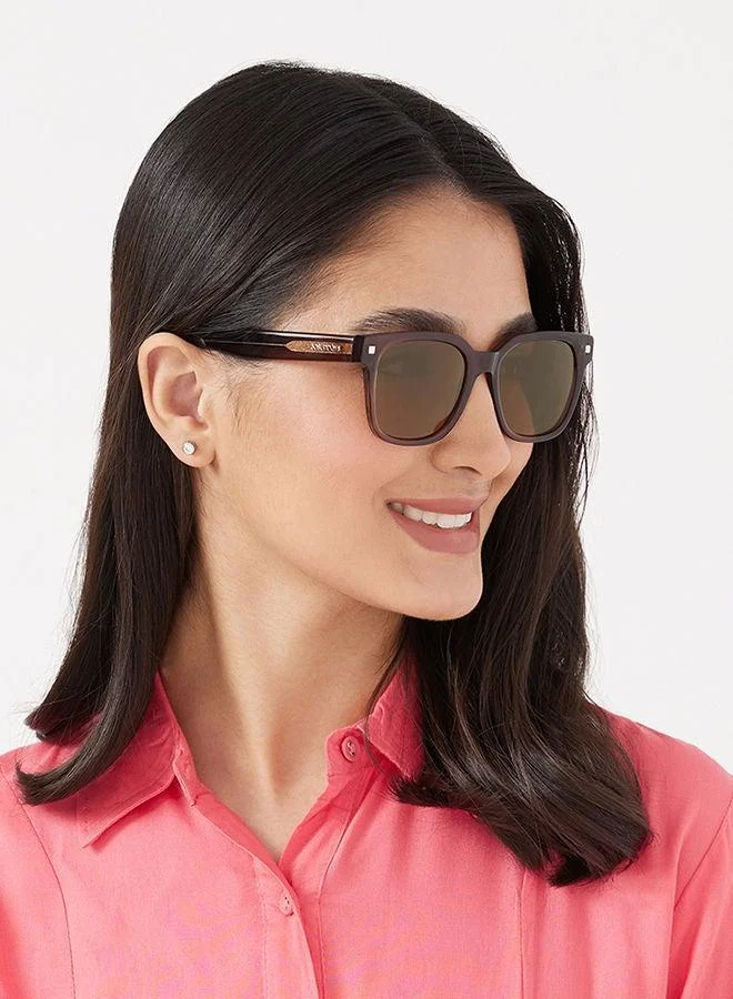 30Sundays 30Sundays ISLE,Unisex Sunglasses, Square Sunglasses, UV Protection: UV400 (Brown,Brown)