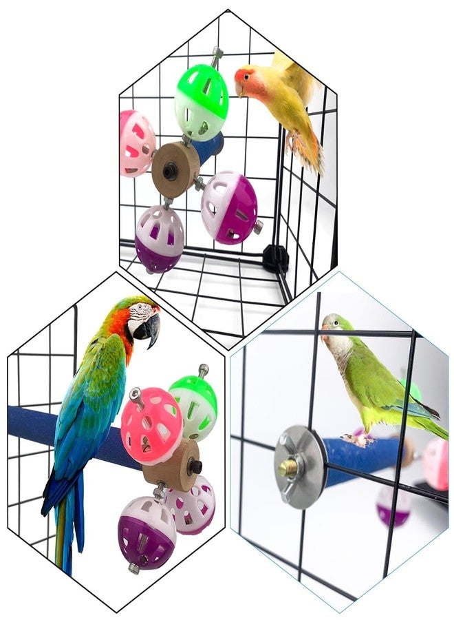 FlidRunest Perch Toy with Rotating Balls for Birds, Rough-surfaced Natural Parrot Perch Toy, Bird Bell Balls for Budgies,Parakeets, Parrots,Cockatiels,Lovebirds,Conures - Image 5