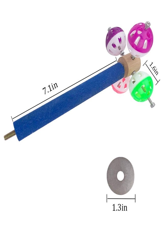 FlidRunest Perch Toy with Rotating Balls for Birds, Rough-surfaced Natural Parrot Perch Toy, Bird Bell Balls for Budgies,Parakeets, Parrots,Cockatiels,Lovebirds,Conures - Image 2