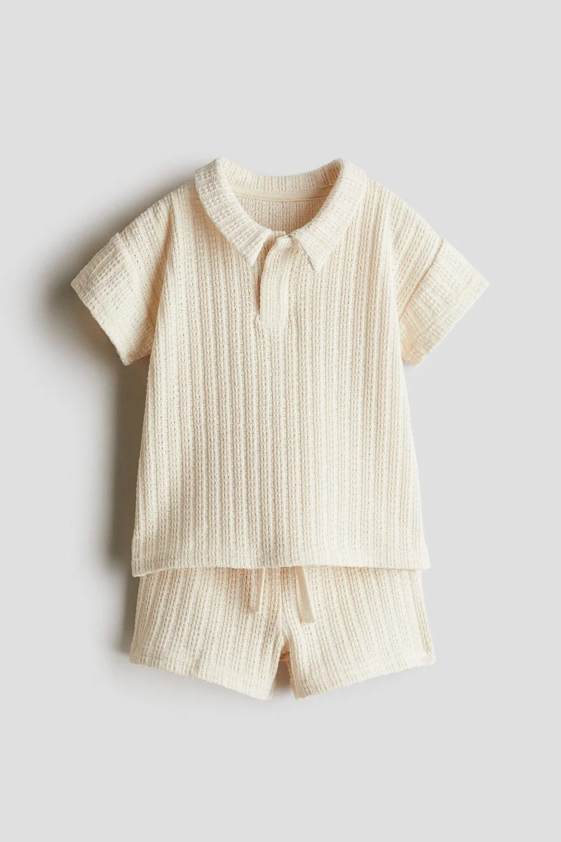 H&M 2-Piece Polo Shirt And Shorts Set