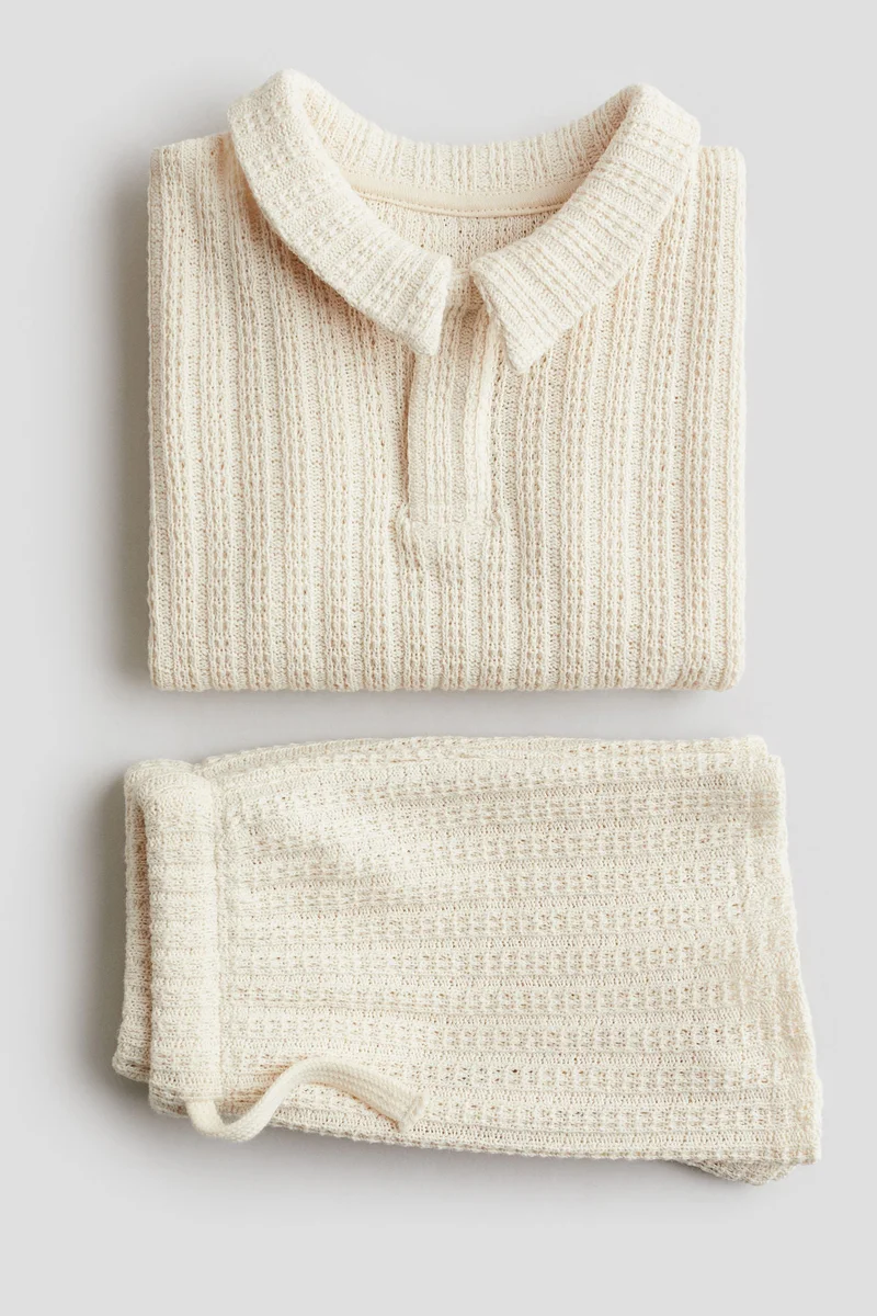 H&M 2-Piece Polo Shirt And Shorts Set