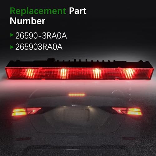 MINETPS 265903RA0A 3Rd High Mount Stop Brake Lights Fit for Nissan Altima 2014-2018, Sentra 2012-2018, LED Third Center Cargo Reverse Rear Brake Light Bar Taillight Replace 265903-RA0A - Image 5