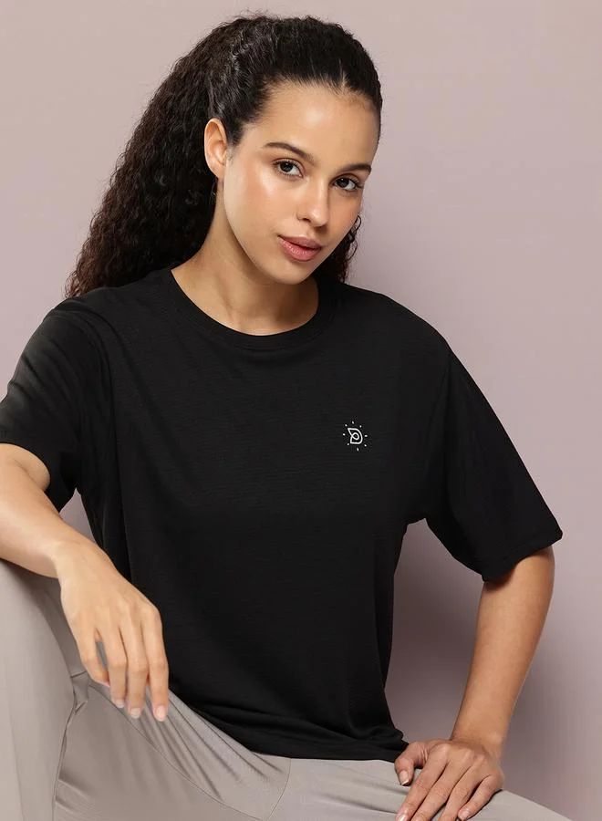 Dillinger Black Plain Oversized T-Shirt