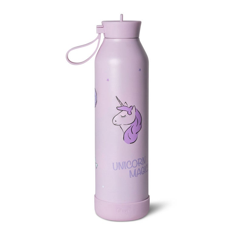 Citron Insulated Stainless Steel Water Bottle 750ml | Triple-Wall Vacuum Flask with Straw, Cleaning Brush & Silicone Bumper | Leak-Proof Thermal Bottle for Teens, Adults, Gym, Office & Travel - Image 1