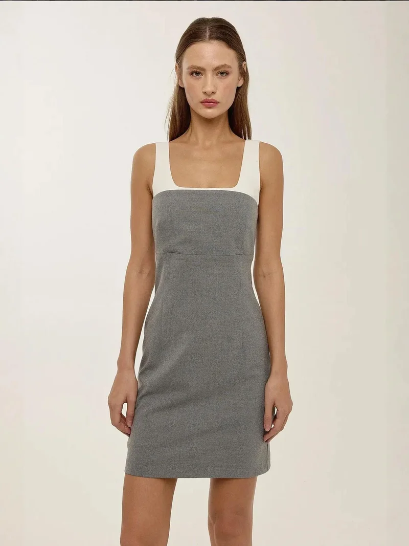 Hiccup Square Collar Mini Dress