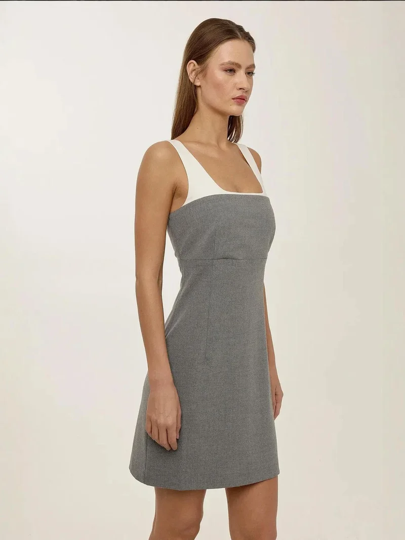 Hiccup Square Collar Mini Dress