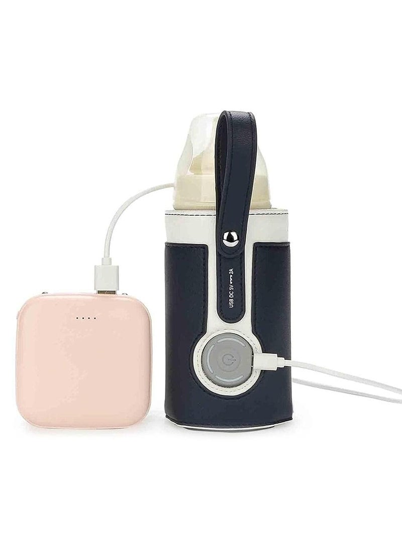 SYOSI Portable Bottle Warmer, with 3 Temperature Control, Travel Smart Insulation Milk Bottle Cover Bag, USB Baby Bottle Warmer for Breastmilk or Formula for Travel and Other Outdoor Activities - Image 1