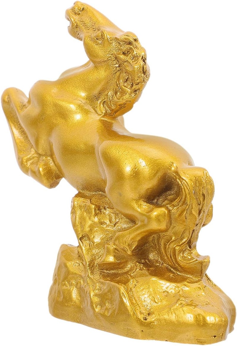 TIDTALEO Feng Shui Zodiac Horse Figurine Resin Miniature Running Horse Sculpture 6.3x2.5x6.5cm Decorative Statue for Home Office Desk Luck Charm - Image 1