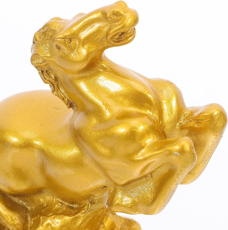 TIDTALEO Feng Shui Zodiac Horse Figurine Resin Miniature Running Horse Sculpture 6.3x2.5x6.5cm Decorative Statue for Home Office Desk Luck Charm - Image 3