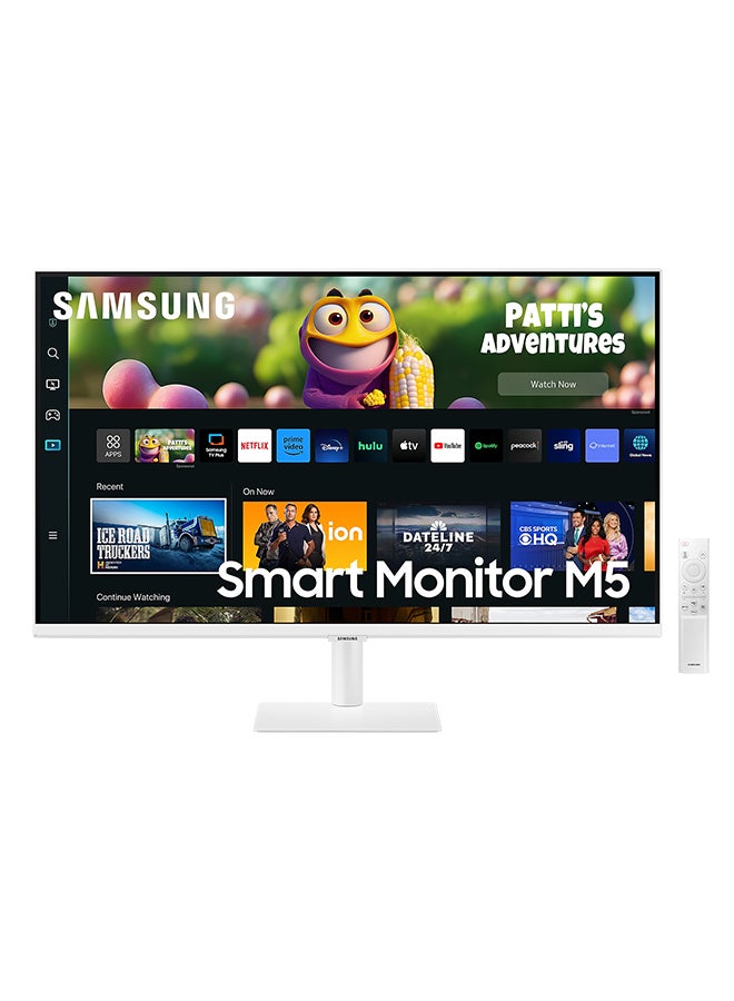 27 inch Smart Monitor 27CM501 FHD Flat Monitor With Smart TV experience, Remote & Speaker | Wireless & Wired Mobile, Laptop & PC Connectivity with WIFI, Bluetooth, LS27CM501EMXUE