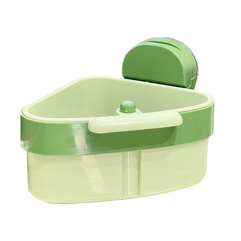 Triangular Suction Cup Sink Strainer Basket, Kitchen Fruit Washing and Food Residue Filter, Hangable - Image 5