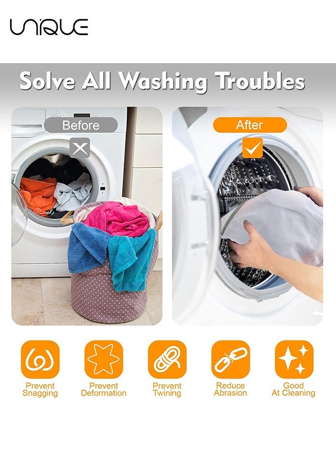 Unique Laundry Bag, 2 XX-Large Honeycomb Delicates Bags for Washing Machine, Laundry Bags, Mesh Wash Bag, Travel Storage Organize Bag, Travel Laundry Bag (White, 2 Large) - Image 5