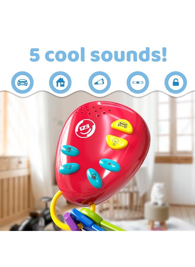 Lollipop Lollipop Kids Car Keys Sensory BabyToy: Teething Keys, Baby Rattle, All in One! Sensory Toys for Babies and Toddlers. Adventure Ready Batteries Included  - Image 4