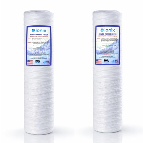 IONIX Jumbo Thread Filters, Jumbo Size Thread Filter for Whole House Water Filters, Over Head Tank Filters (2) - Image 1