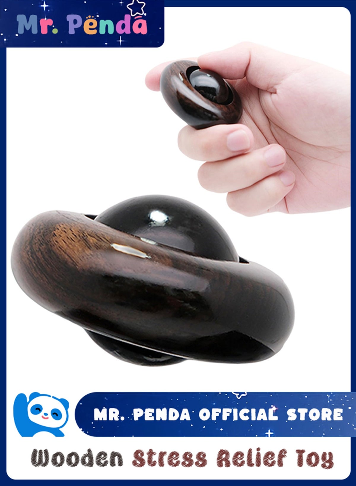Mr. Penda 1 Pack Fidget Toys for Adults, Wooden Stress Relief Toy ...