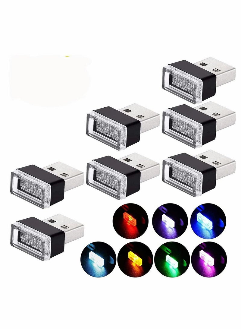 MUNTAQI Car Atmosphere LED Light USB Mini Interior Ambient Lighting Kit Universal Interior Computer Wireless Decorative Lights (7 Colors) - Image 1