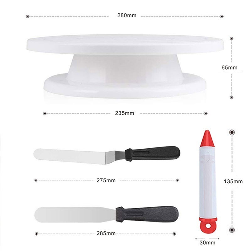 New 164pcs Cake Turntable Set Cake Decorating Supplies Pastry Tube Fondant Tool - Image 2