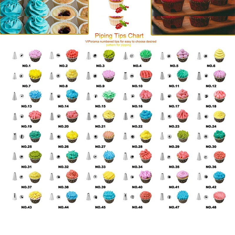 New 164pcs Cake Turntable Set Cake Decorating Supplies Pastry Tube Fondant Tool - Image 5