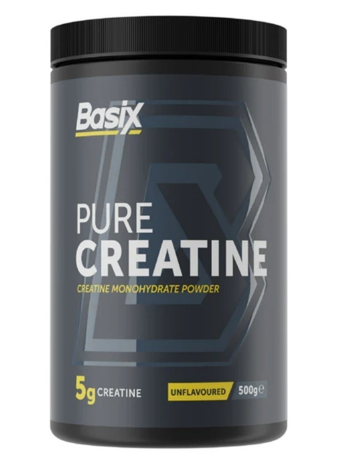 باسيكس عرض الباقة: كرياتين مونوهيدرات باسيكس [500 جم] + بري ورك آوت هيمو ريج من نتركس – نكهة الفروت بانش [30 حصة] - Image 2