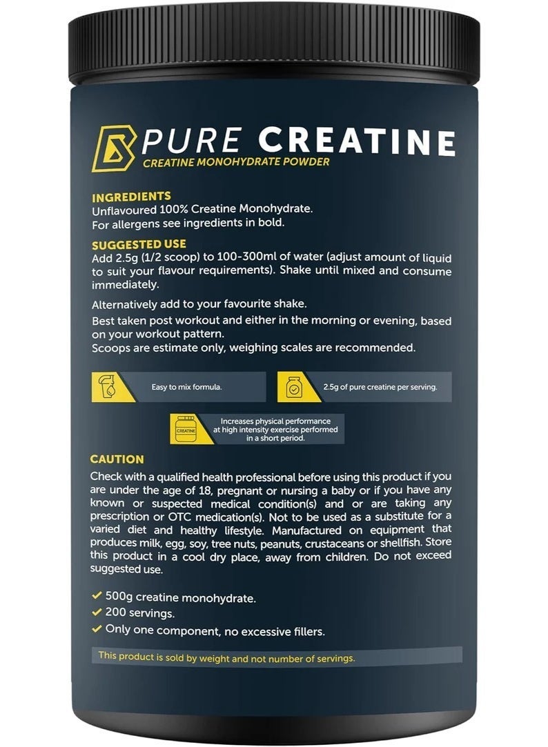 باسيكس عرض الباقة: كرياتين مونوهيدرات باسيكس [500 جم] + بري ورك آوت هيمو ريج من نتركس – نكهة الفروت بانش [30 حصة] - Image 3