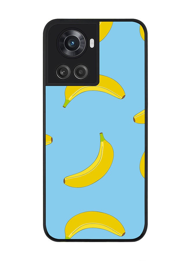 Stylizedd Rugged Black edge case for OnePlus 10R 5G/OnePlus Ace 5G Slim fit Soft Case Flexible Rubber Edges Anti Drop TPU Gel Thin Cover - Rolling Bananas - Image 1