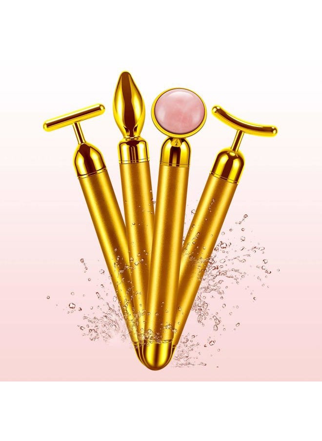 DANGSHAN 4-in-1 Face Massager Roller 24k Golden Face Roller, Arm Eye Nose Massage for Face Facial Massager Skin Care Tools  - Image 1