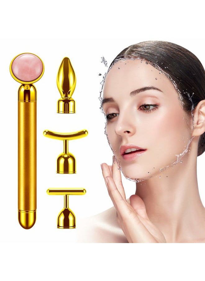 DANGSHAN 4-in-1 Face Massager Roller 24k Golden Face Roller, Arm Eye Nose Massage for Face Facial Massager Skin Care Tools  - Image 3